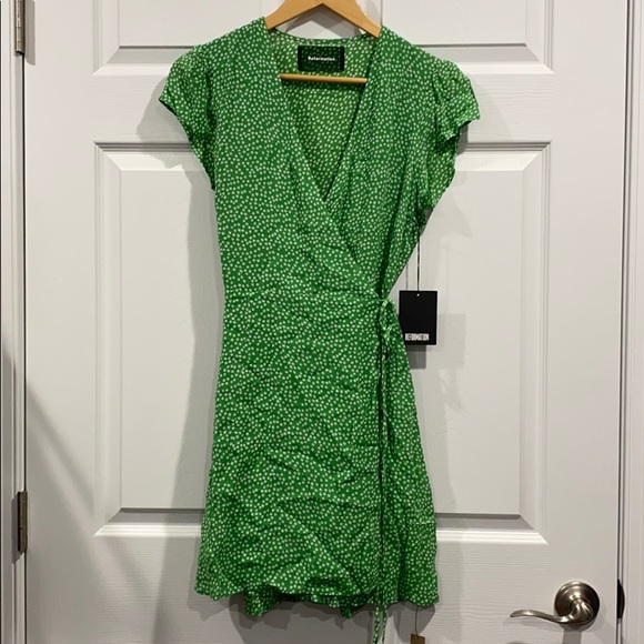 NEW • Reformation • Dawn Wrap Mini Dress Julep Md - Picture 5 of 7